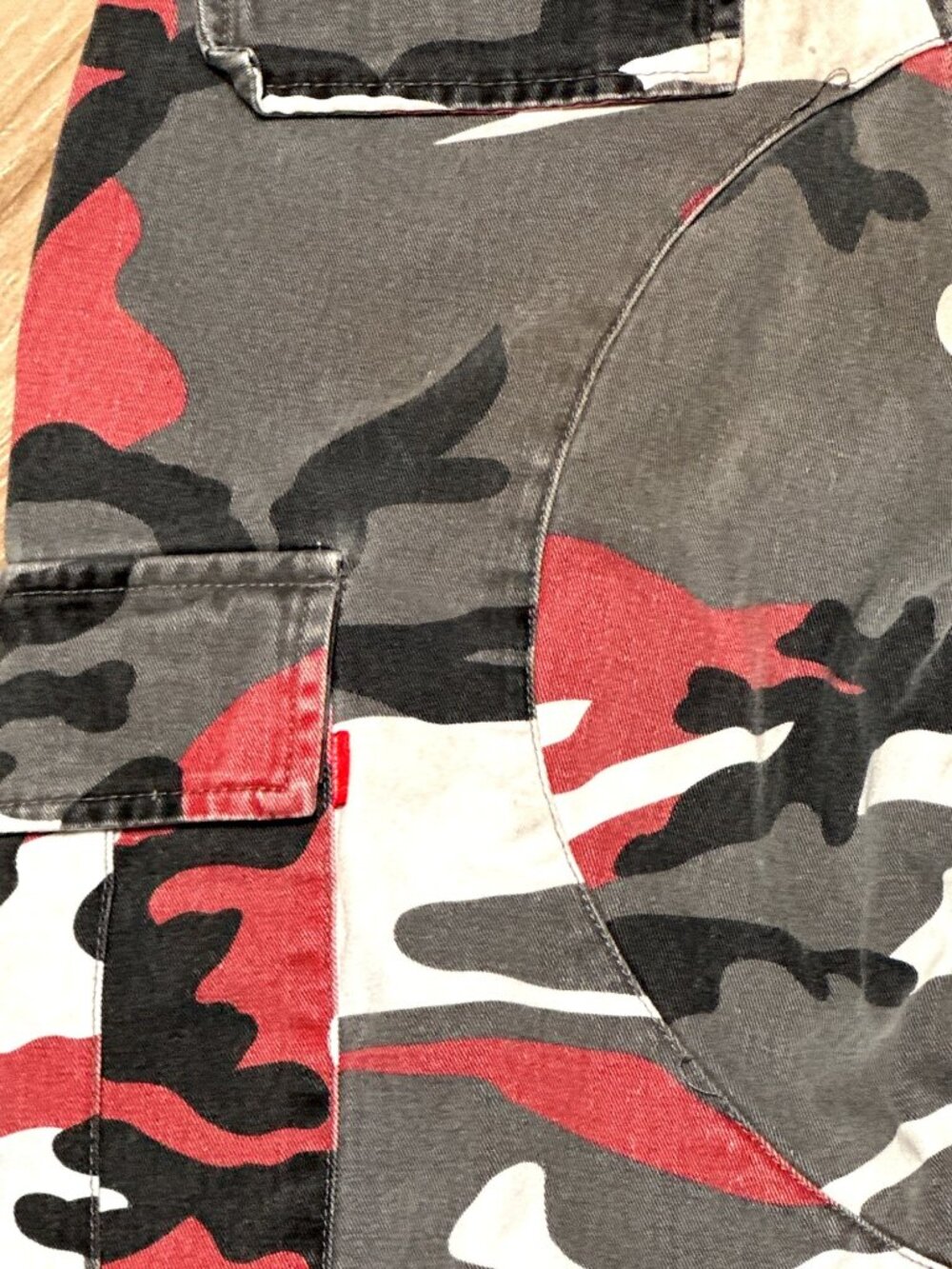 Big For Sam Medium Multicolor Camo Utility Pants Streetwear Cargo Y2K Streetwear - Picture 5 of 7